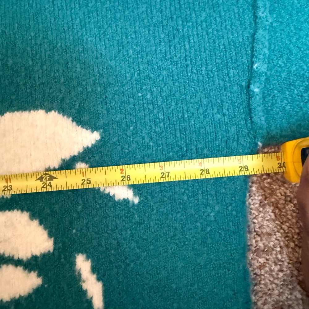 Teal Floral Open-Front Cardigan Sweater - Brand - Picture 10 of 11